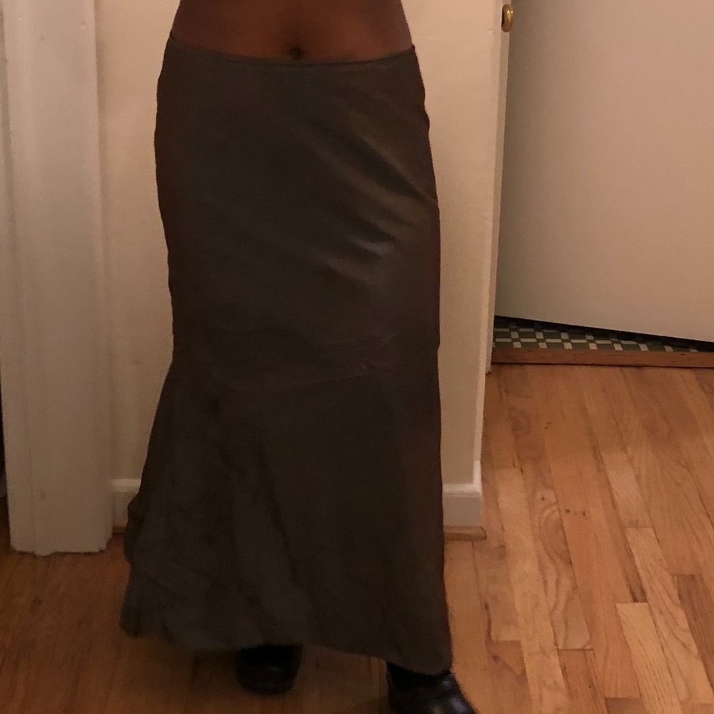 y2k vintage ankle length long club skirt